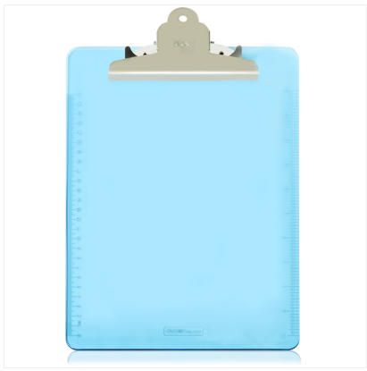 得力9252透明书写板夹(浅蓝)(只)
