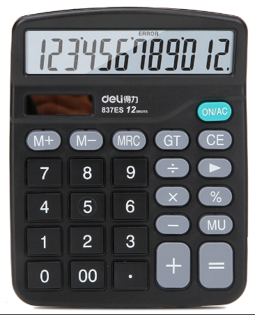 得力（deli）837ES桌面计算器(黑)(台)