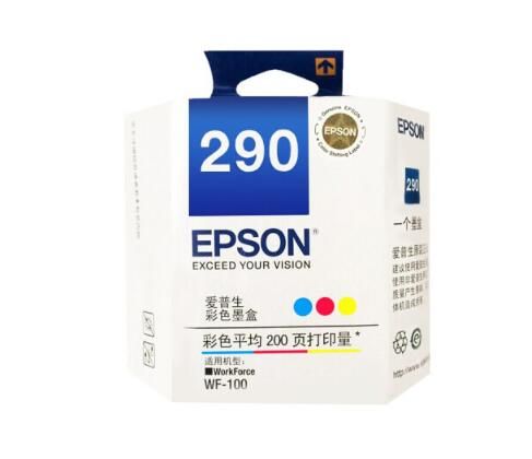 爱普生(Epson) T290 适用WF-100/WF-110机型 打印量约200页 彩色墨盒 230118113602