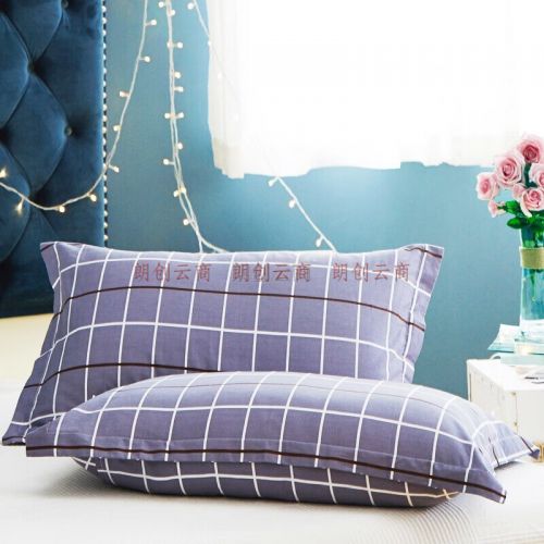 纯棉枕头套学生宿舍家用单人全棉加厚枕套一个装家纺床上用品全包四季枕芯套48*74cm